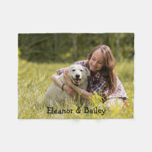 Spaß Modernes Foto für Haustiere Personalisiert Mo Fleecedecke