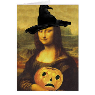 Spaß Mona Lisa Hexe JOL Kürbis glückliches Hallowe