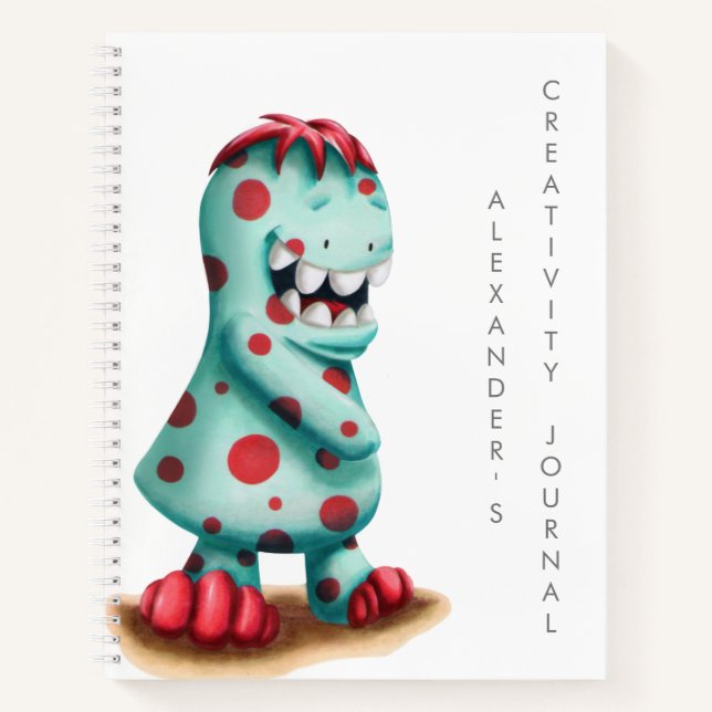 Spaß Monster Artist Sketchbook Kinder Notizbuch (Vorderseite)