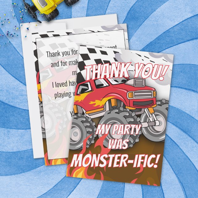 Spaß Monster Truck Geburtstag Danke Karte (Von Creator hochgeladen)
