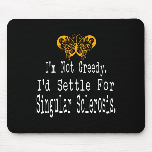Spaß Multiple Sklerose Sensibilisierung Schmetterl Mousepad (Vorne)