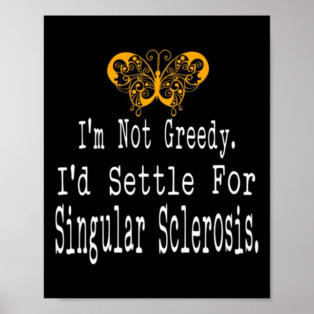 Spaß Multiple Sklerose Sensibilisierung Schmetterl Poster (Vorne)