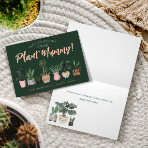 Spaß Muttertag der besten Pflanze Mummy Karte