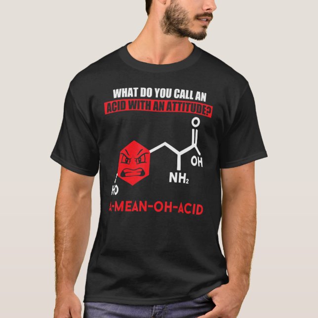 Spaß Nerdy Chemistry Amino Säure für Frauen T-Shirt (Vorderseite)