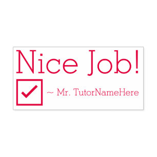 Spaß "Netter Job!" Feedback von Educator Rubber Br Permastempel