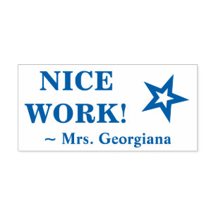 Spaß "NICE ARBEIT" Briefmarke Permastempel