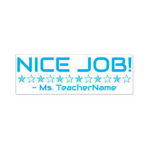 Spaß "NICE JOB!" Lehrerin Rubber Briefmarke Permastempel