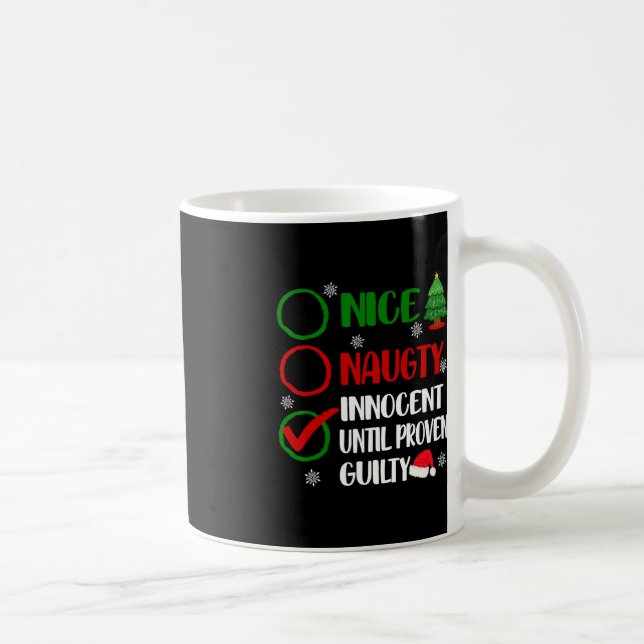 Spaß Nice naughty Innocent Weihnachten Weihnachten Kaffeetasse (Rechts)
