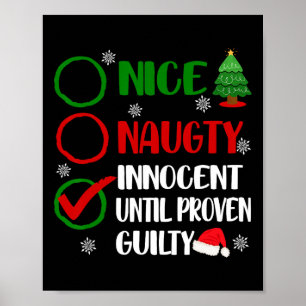 Spaß Nice naughty Innocent Weihnachten Weihnachten Poster