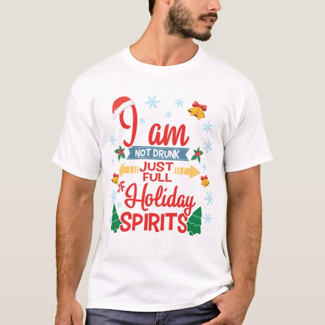 Spaß nicht betrunken Weihnachten T-Shirt (Vorderseite)