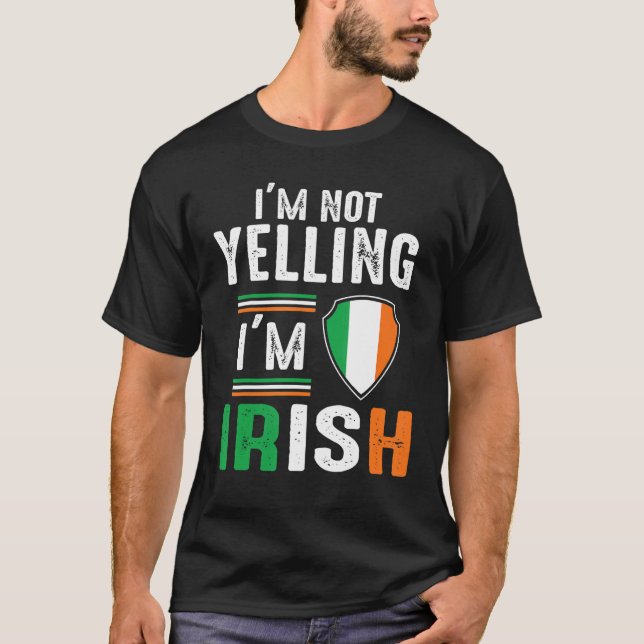 Spaß Nicht Schreien Ich Bin Irisches Tshirt Passen (Vorderseite)
