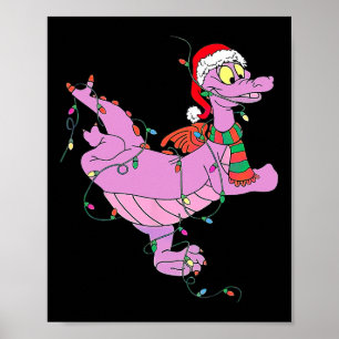 Spaß Niedlich Dragon Figlights Weihnachten Poster