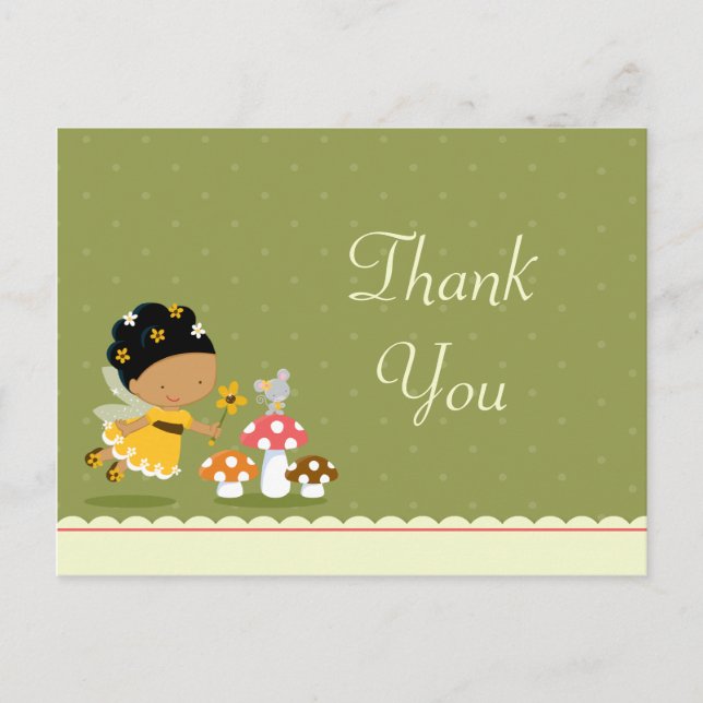 Spaß niedliche Märchen Geburtstag danke Postkarte (Vorderseite)