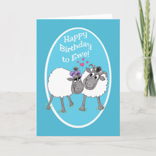 Spaß Niedliche Schafe Happy Birthday to Ewe Card Karte