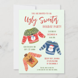 Spaß Niedliche Ugly Sweater Weihnachten Party Einl Einladung