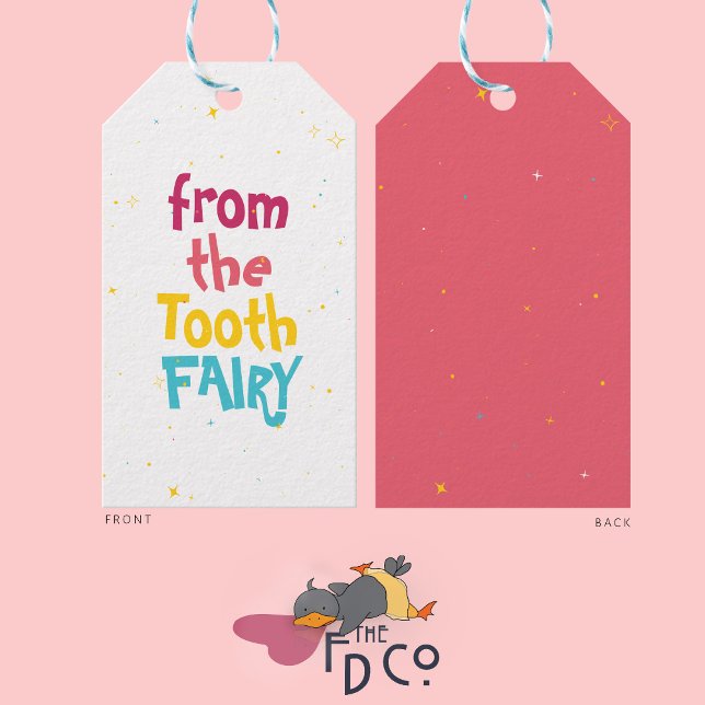 Spaß Niedliche Whimsical "From the Tooth Fairy" St Geschenkanhänger (Von Creator hochgeladen)