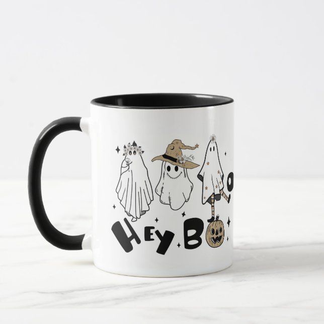 Spaß Niedliche Whimsical Ghost Halloween Tasse (Links)