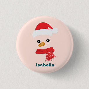 Spaß Niedlicher Schneemann Weihnachtsfeier Button