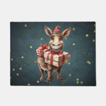 Spaß niedlicher Weihnachtswein Donkey