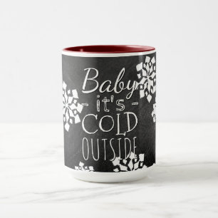 Spaß Niedliches Baby seine kalte Außenkarte Tasse