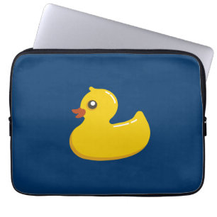 Spaß niedliches gelbes Gummiducky Laptopschutzhülle
