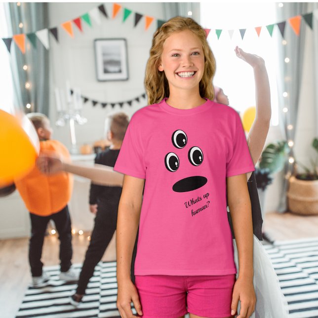 Spaß Niedliches Gesicht Easy Halloween Kostüm T-Shirt (Von Creator hochgeladen)