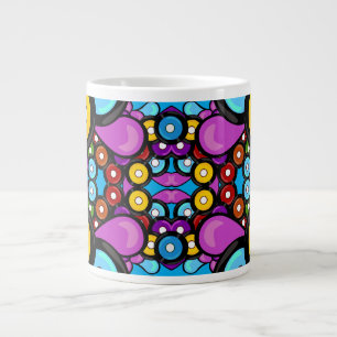 Spaß Niedliches Retro Record Kaleidoskop-Party Jumbo-Tasse