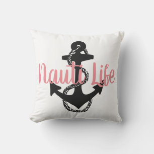 Spaß NUTI LIFE mit Anker auf zwei Seiten   Kissen