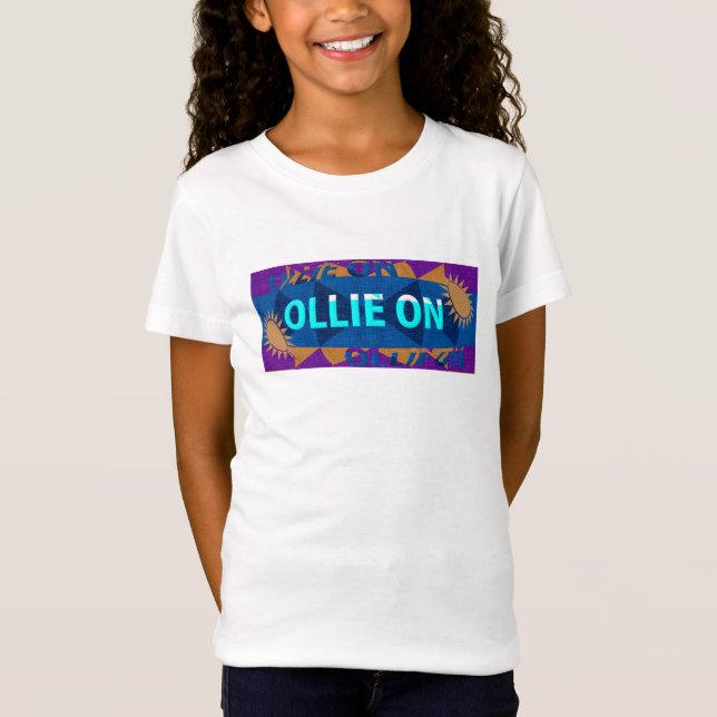 Spaß "Ollie On" Girls Skateboard T - Shirt (Vorderseite)