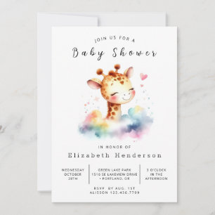 Spaß Online Giraffe Baby Dusche Einladung