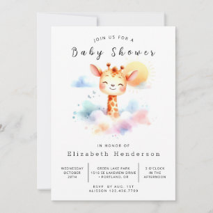 Spaß Online Giraffe Baby Dusche Einladung
