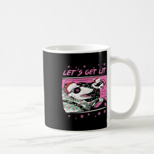 Spaß Opossum Waschbär Lass uns Müll Straße Pink Ch Kaffeetasse