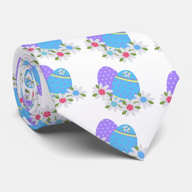 Spaß-Osterei mit den lila und blauen Eiern Krawatte (Gerollt)