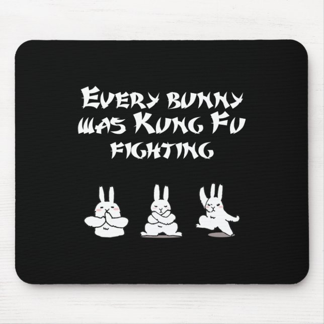 Spaß Ostern jeder Bunny war Kung Fu Kämpfer Karate Mousepad (Vorne)