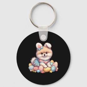 Spaß Ostertag Spitz Bunny Costume Schlüsselanhänger