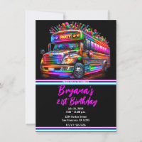 Spaß Partybus Helle Leuchtende Lichter Geburtstags