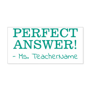 Spaß "PERFECT ANTWORT!" + Benutzerdefinierter Name Permastempel