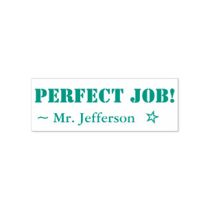 Spaß "PERFECT JOB" Briefmarke Permastempel