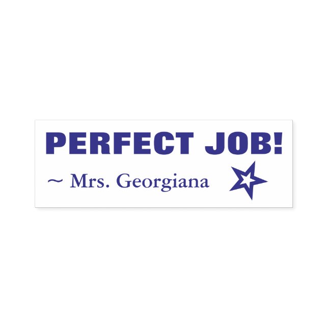 Spaß "PERFECT JOB!" Briefmarke zu Gummi Permastempel (Design)