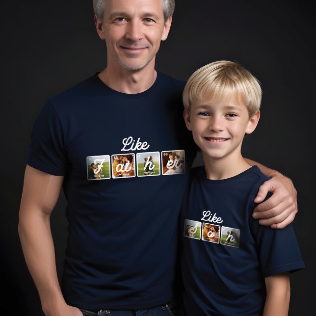 Spaß Periodische Tischelemente wie Vater wie Sohn Tri-Blend Shirt (Fun Periodical Table Elements Like Father Like Son T-Shirt)