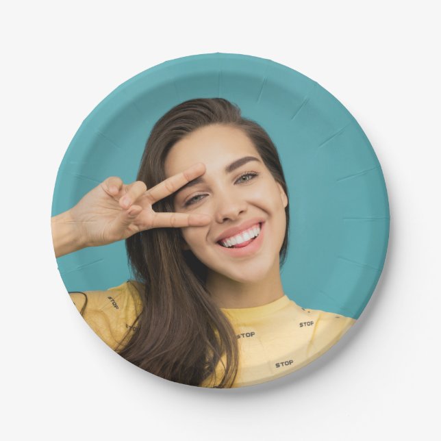 Spaß Personalisiert für Ihr persönliches Foto  Pappteller (Vorderseite)