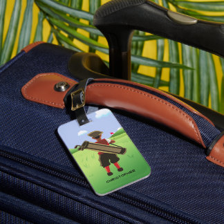 Spaß Personalisiert Golfer auf Golfplatz Gepäckanhänger