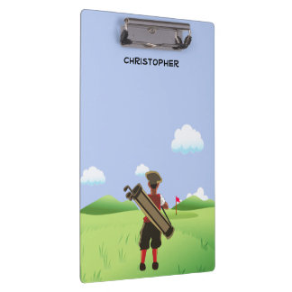 Spaß Personalisiert Golfer auf Golfplatz Klemmbrett