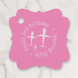 Spaß Personalisierter Geburtstag Elegante Flugzeug Geschenkanhänger