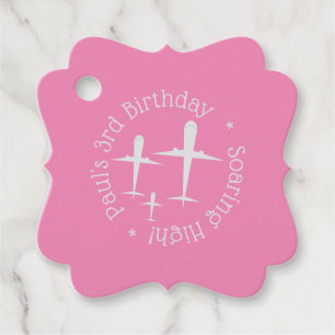 Spaß Personalisierter Geburtstag Elegante Flugzeug Geschenkanhänger