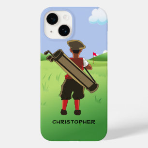 Spaß-personalisierter Golfspieler auf Golfkurs Case-Mate iPhone 14 Hülle