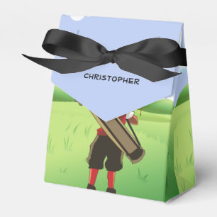Spaß-personalisierter Golfspieler auf Golfkurs Geschenkschachtel