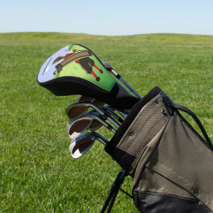 Spaß-personalisierter Golfspieler auf Golfkurs Golf Headcover