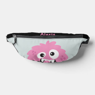 Spaß Personalisiertes rosa Monster Kid's Fanny Pac Bauchtasche