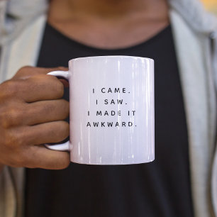 Spaß Phantastische Trendy Typografie Awkward Cowor Zweifarbige Tasse